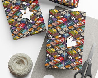 Tinned Fish Paper, Colorful Themed Wrapping Papers for Any Occasion, Gift Wrap, Birthday, Christmas, Holiday, Celebration, Festive Decor