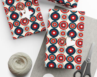Retro Dot Gift Wrap Papers - Festive Wrapping Paper, Birthday & Holiday Gifts, Eco-Friendly, Party Decor, DIY Projects