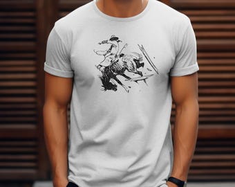 Cowboy Rodeo T-Shirt, Western Graphic Tee, Horse Riding Top, Rodeo Fan Gift, Vintage Style Shirt
