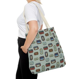 Vintage-Inspired Tote Bag, Whimsical Canvas Shopping Bag, Eco-Friendly Gift, Beach & Market Tote, Fun Summer Accessory