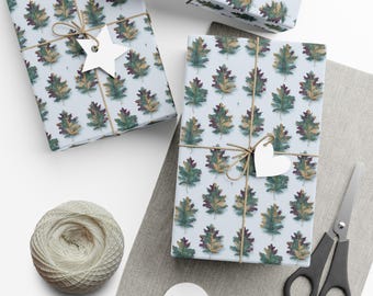 Botanical Gift Wrap Paper, Eco-Friendly Wrapping Paper for Holidays, Birthdays, and Special Occasions, Nature-Inspired Decor