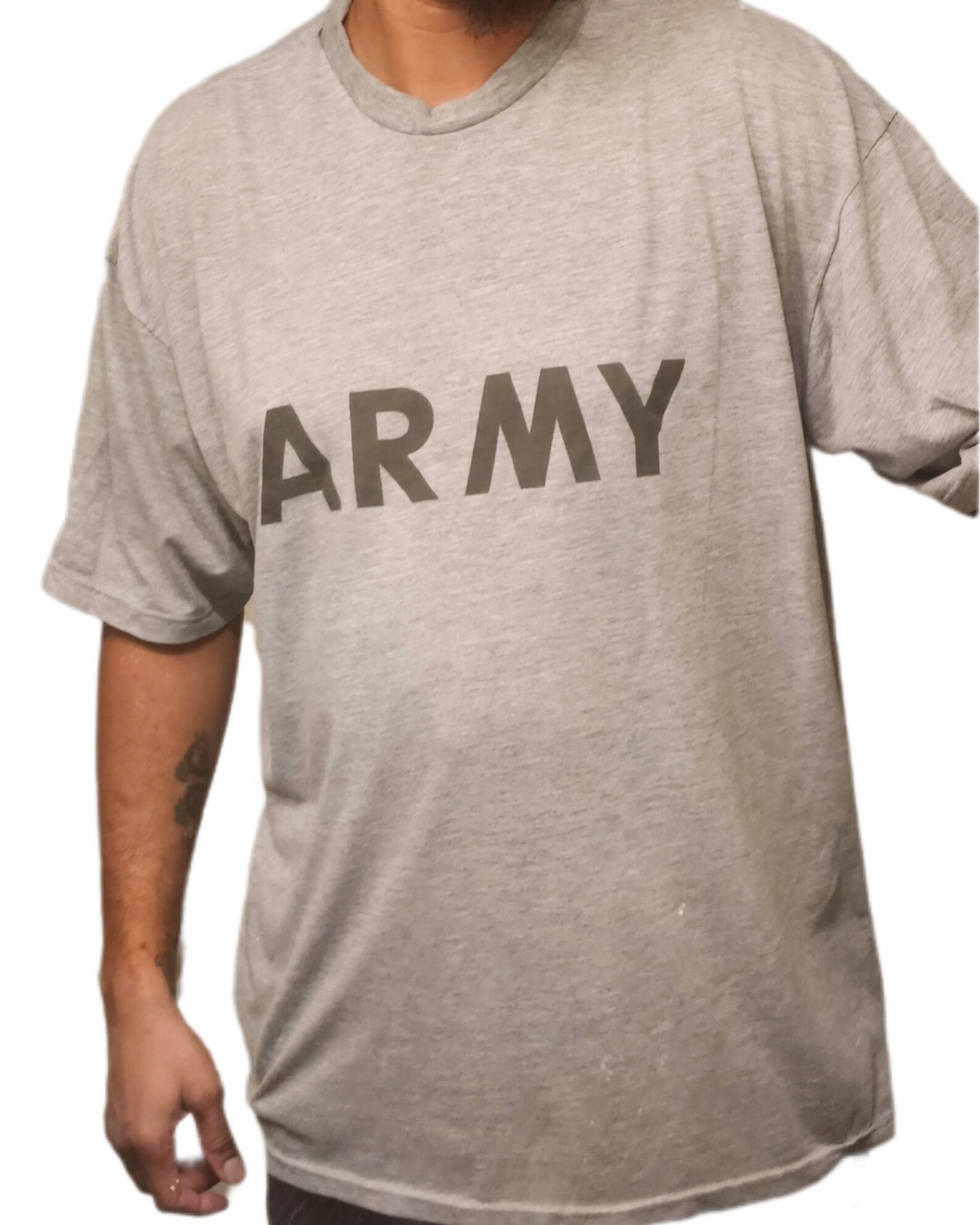 Gray Hunting Tartan - Military T-Shirt main image 1