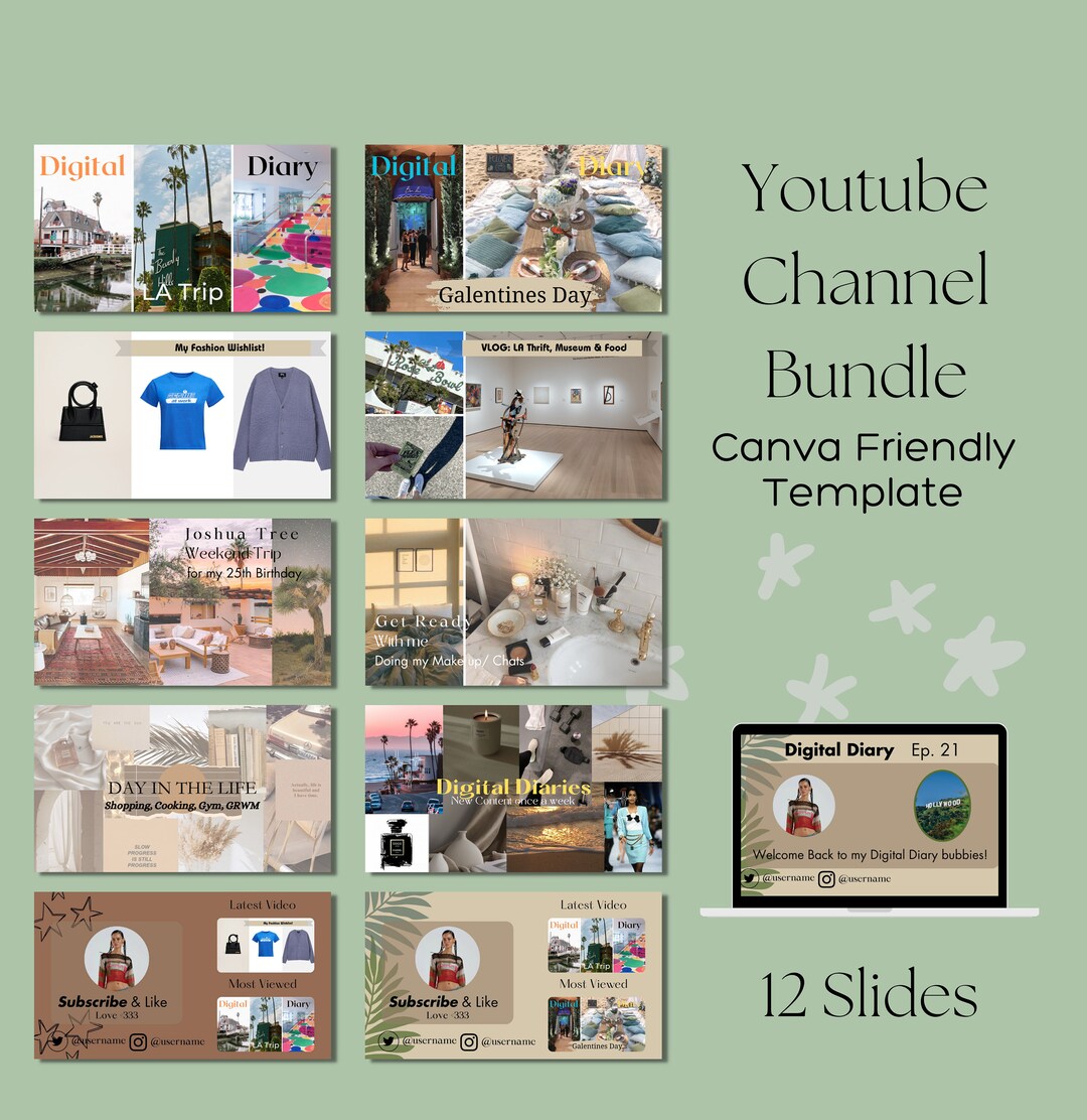 Youtube Branding Kit Youtube Channel Bundle Kit Youtube Intro - Etsy