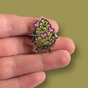420 pin badge for stoners - weed cannabis nug haze valentines heart oud spliff joint