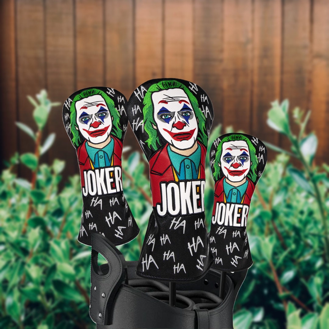 Joker Golf Head Covers Leather Embroidered Covers for Driver Fairway 1