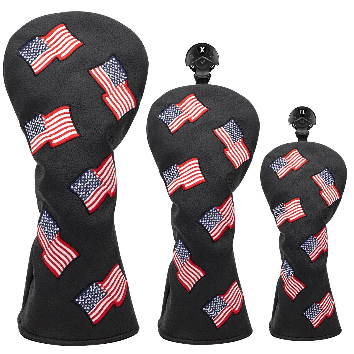 American Flag Golf Head Covers Leather Embroidered Covers for Etsy