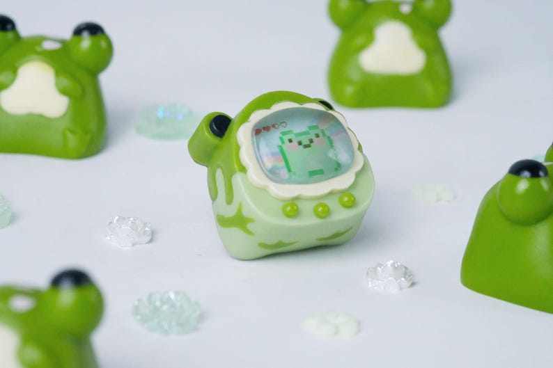 Niedliches Virtuelles-Haustier-Maschinen-Keycap - Pixel-Haustier-Artisan-Keycap - Kawaii Schreibtisch-Einstellungen Bild 5