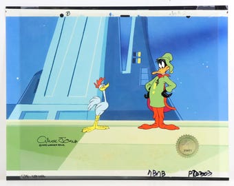 Daffy Superior Duck Production Cel Chuck Jones Signed OPC 1995