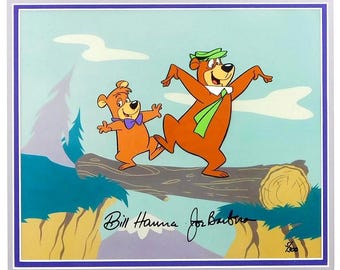 Yogi Bear & Boo-Boo Hanna Barbera Cel Signed Limited Edition Animation Cell