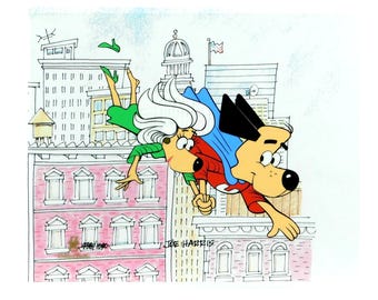 Underdog Sericel Away We Go Limited Edition Cel Art Joe Harris Signed
