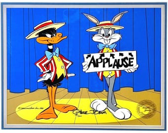 APPLAUSE Bugs Bunny Daffy Duck Chuck Jones Signed Cel Limited Edition Art Cell