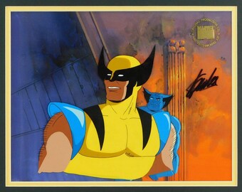 X-Men Production Cel Wolverine Beast Stan Lee Signed Master Set Up