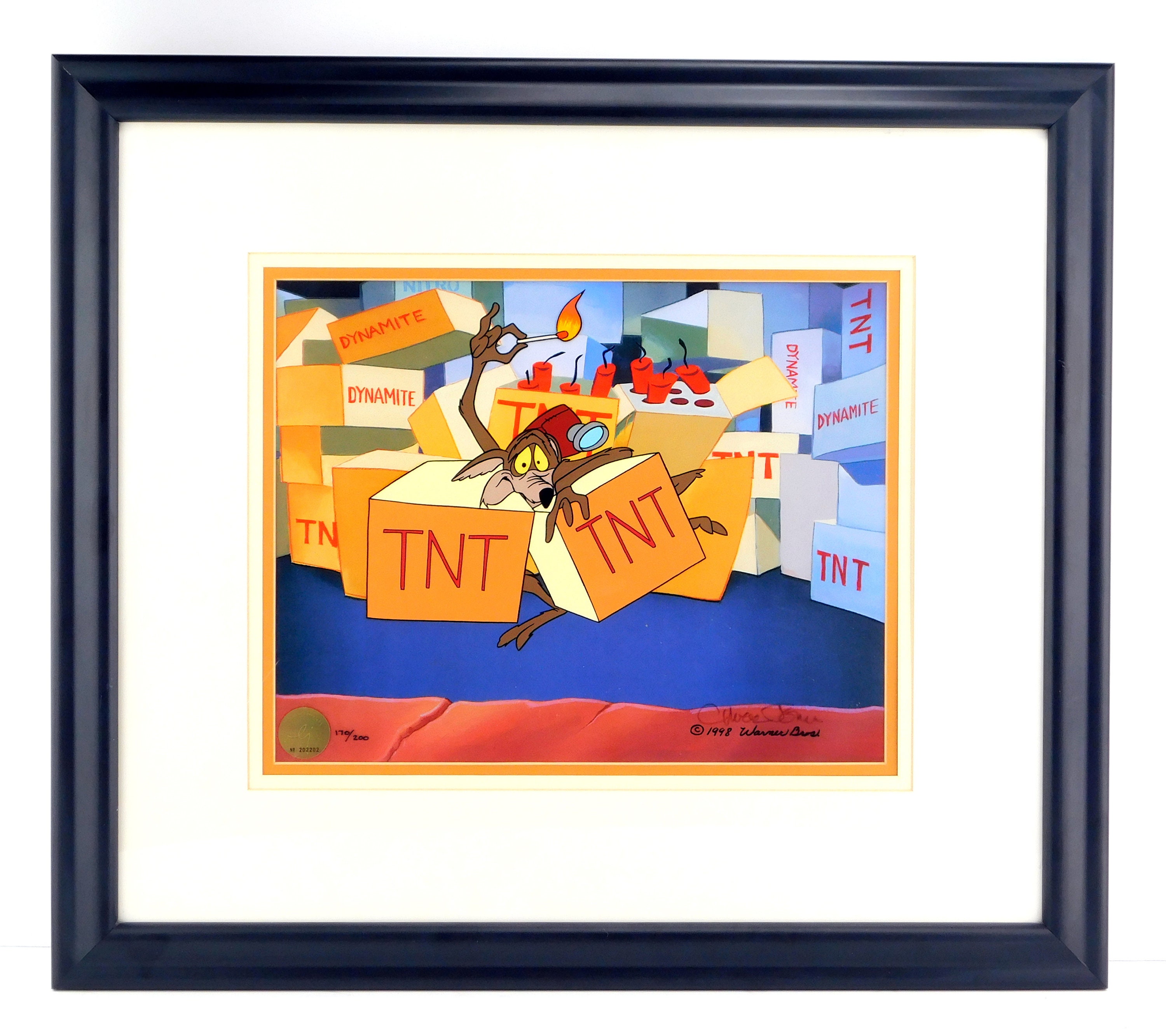 WILE E. COYOTE Chuck Jones Signed Cel Limited Edition Art Cell
