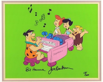 Flintstones Cel STONEWAY Hanna Barbera Steinway Piano Signed Limited Edition Art