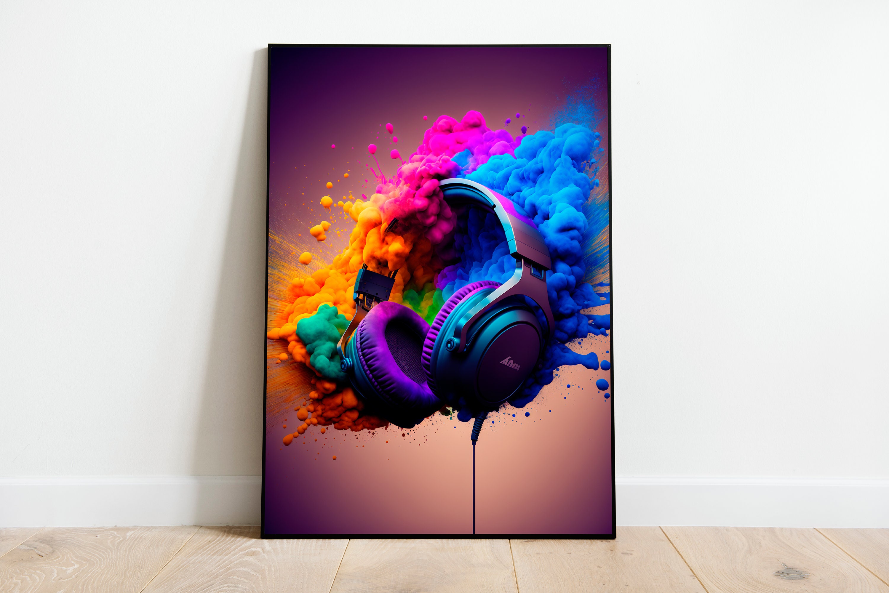 Gaming Headphones Wall Art Printable Video Game Poster Gaming Room