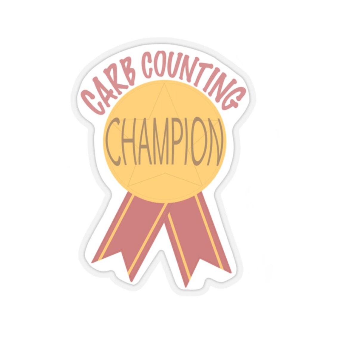 Carb Counting Champion Sticker - Diabetes Awareness Vinyl Sticker for ...