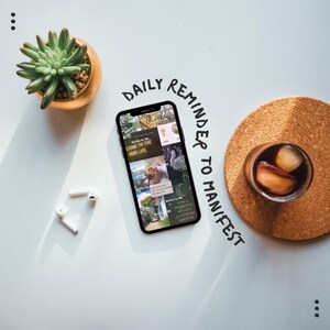 2025 Vision Board Wallpaper | Manifest Travel & Wealth Goals | Digital Download