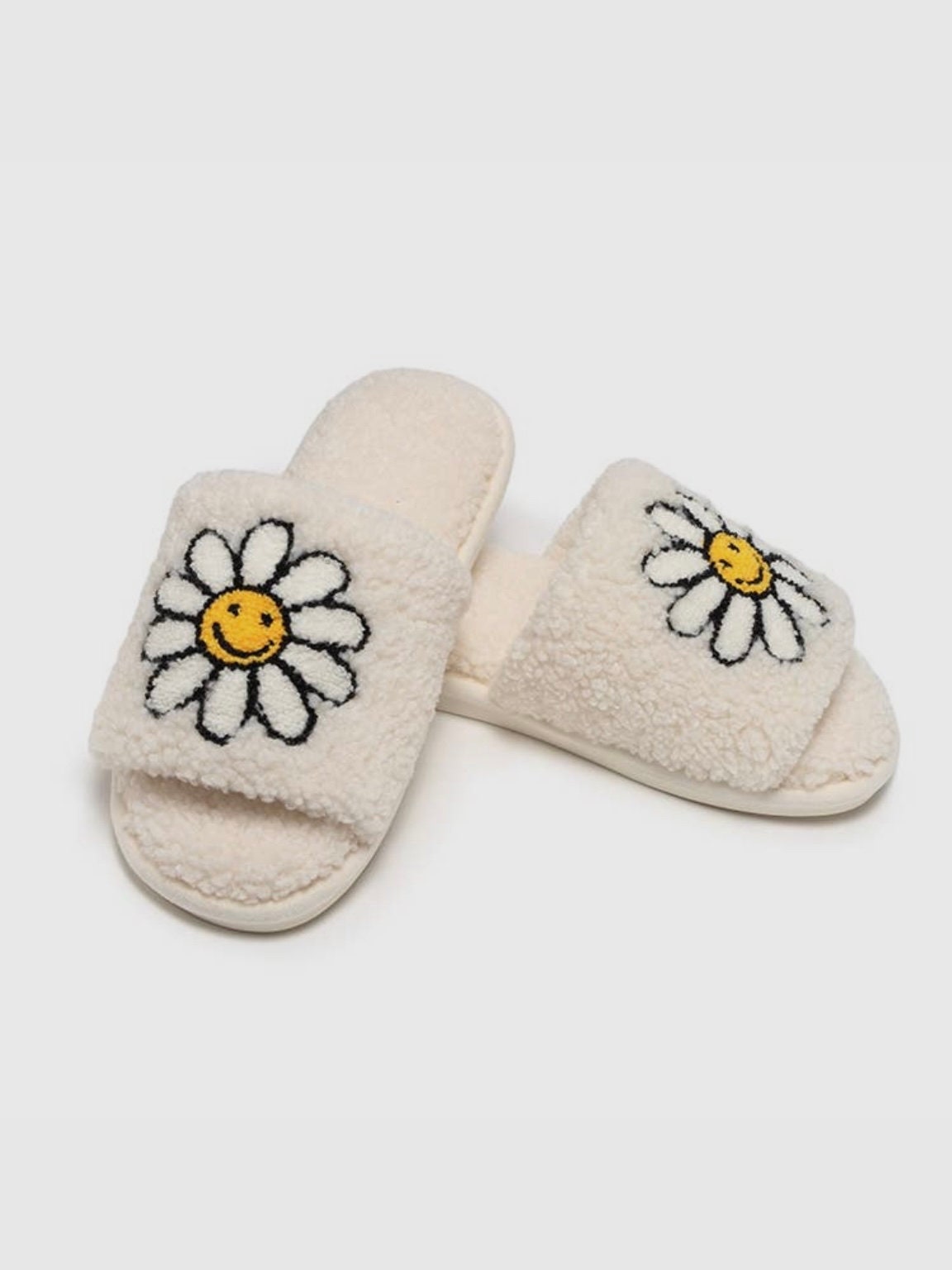  Slippers Daisy Marble Casual House Shoes Plush Lining