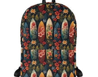 Surfboard Graphics Backpack | Back to School | Travel | Book Bag | Beach | Lake Bag