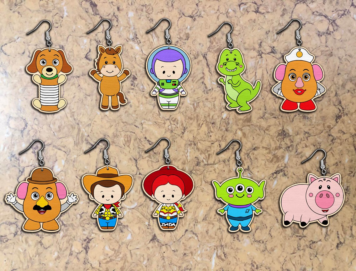Toy Story Inspired Bundle Svg, Toy Story Earrings