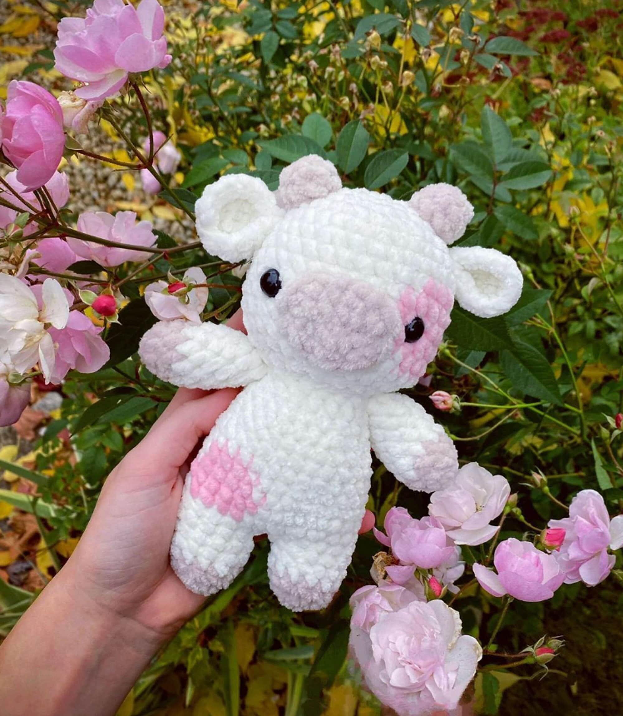 Cow Plush Crochet Pattern Pink Cow Pattern Baby Cow Amigurumi PDF