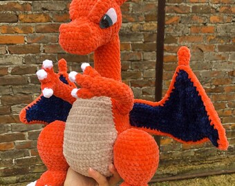 Draak haakpatroon, drakenpatroon, Dragon Amigurumi PDF, gehaakte dierenpluche, haakpatroon Amigurumi, Dragon Crochet, 2 in 1 haak