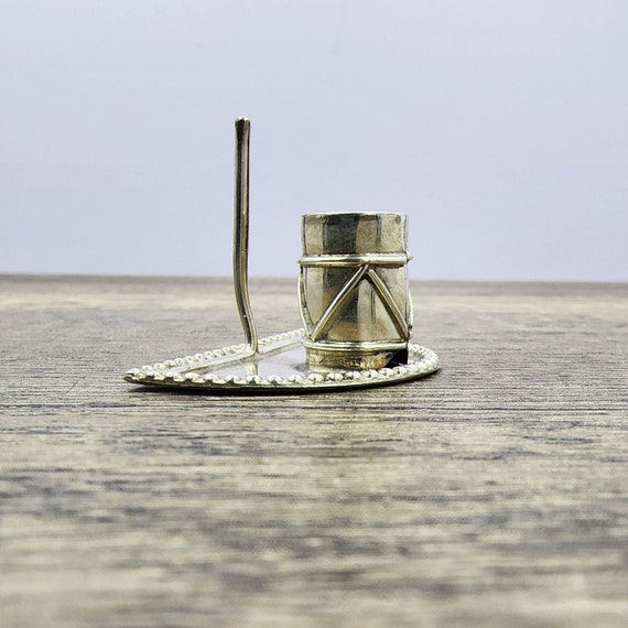 Solid - 925 Sterling Silver - Native american Dru… - image 1