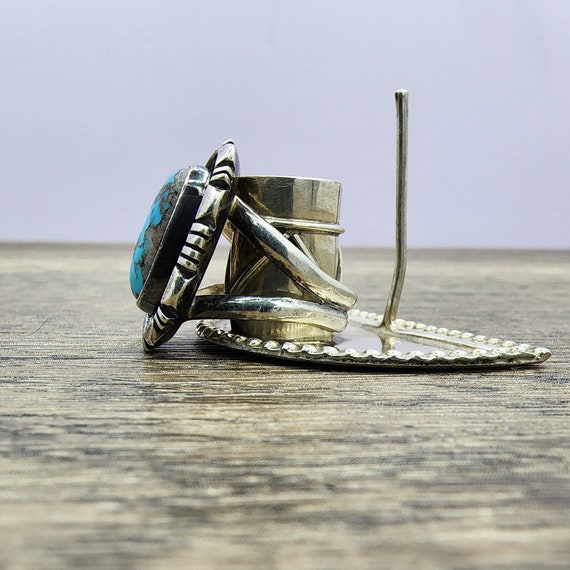 Solid - 925 Sterling Silver - Native american Dru… - image 3