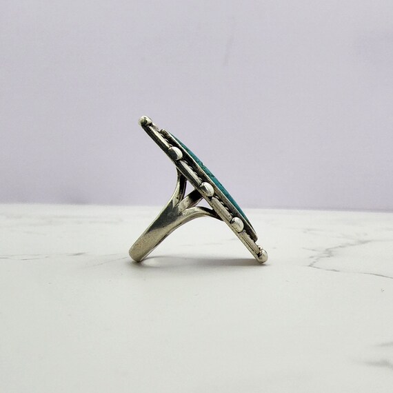 Vintage - 925 Sterling Silver Turquoise Ring - image 3