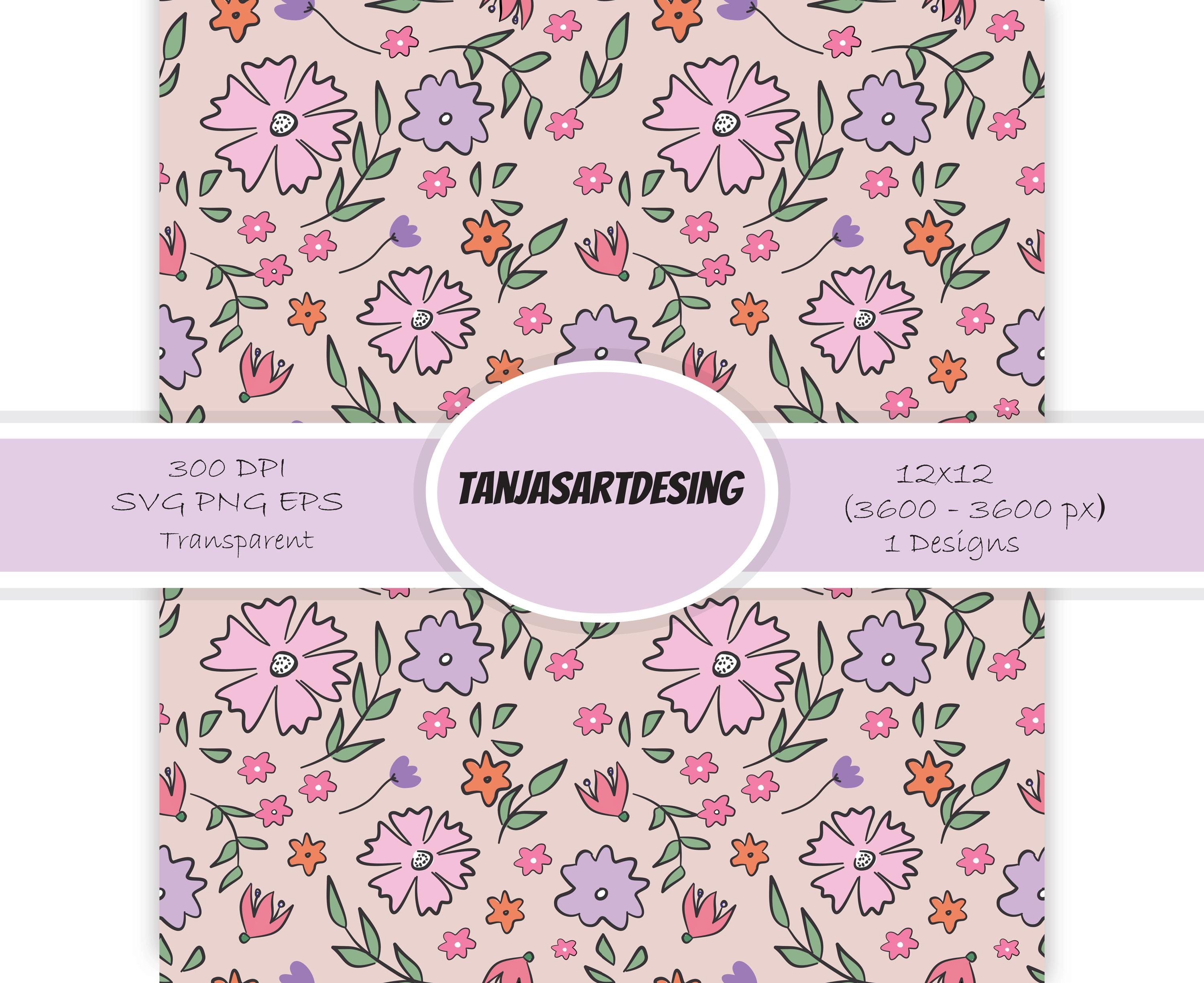 Seamless Repeat Pattern SVG, Flower Background SVG, Flower Pattern SVG ...