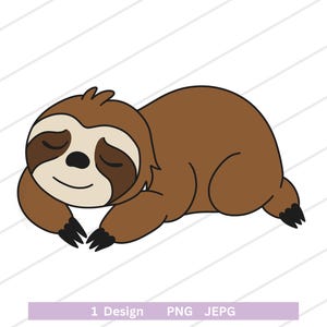 Faultier PNG, Faultier PNG Clipart süß, Faules Tier Cartoon Illustration Png, Digital Datei