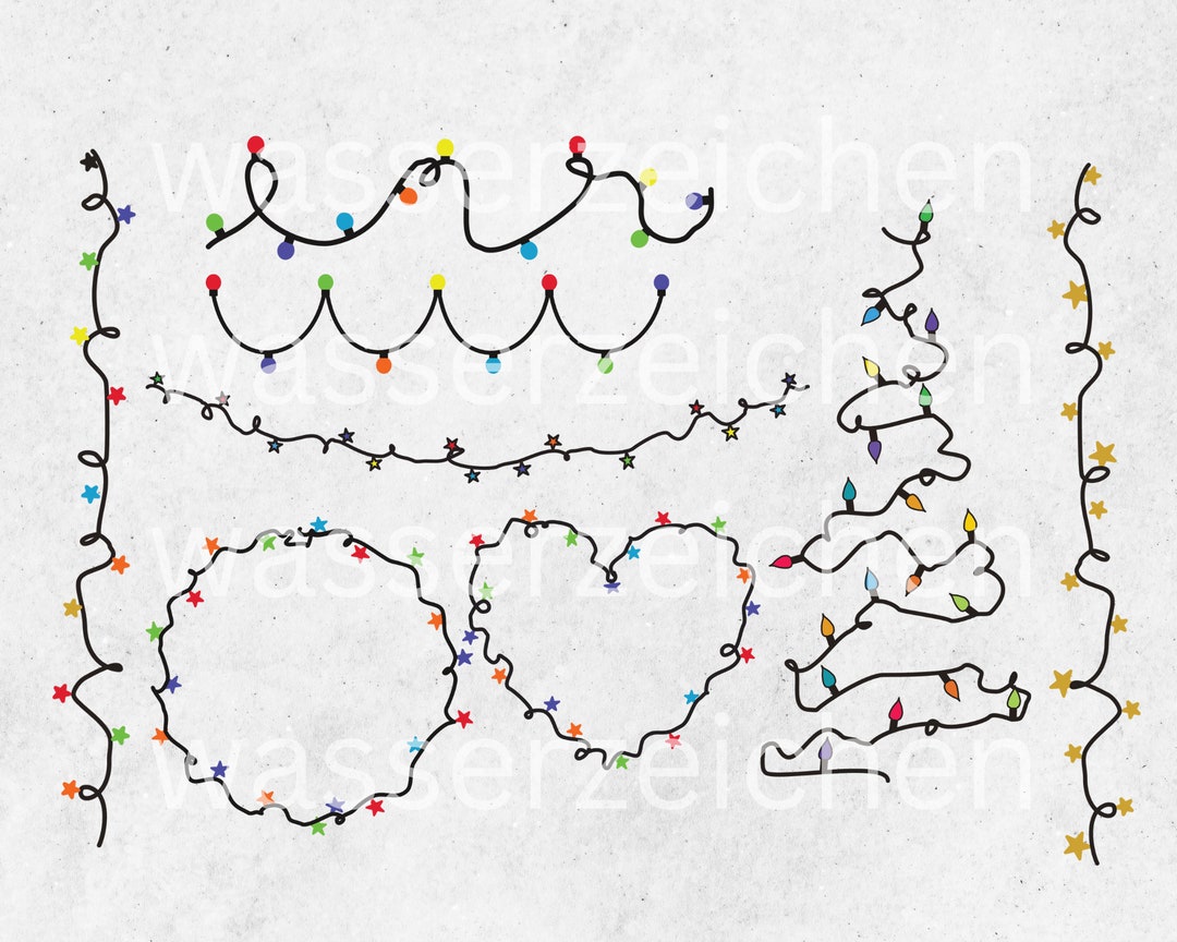 Christmas Svg, Fairy Lights Svg, Lights Svg, Christmas Lights Png