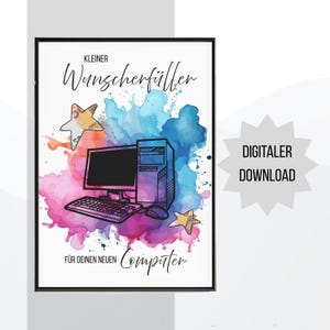 Pengapresentdatorposter | Utskrivbar presentkort | Gör-det-själv-pengapresent | Digital nedladdningsaffisch | Utskrivbar presentidé för dator