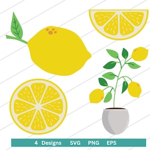 Lemon svg, Lemon slice svg, Lemon bundle svg, Digital Download