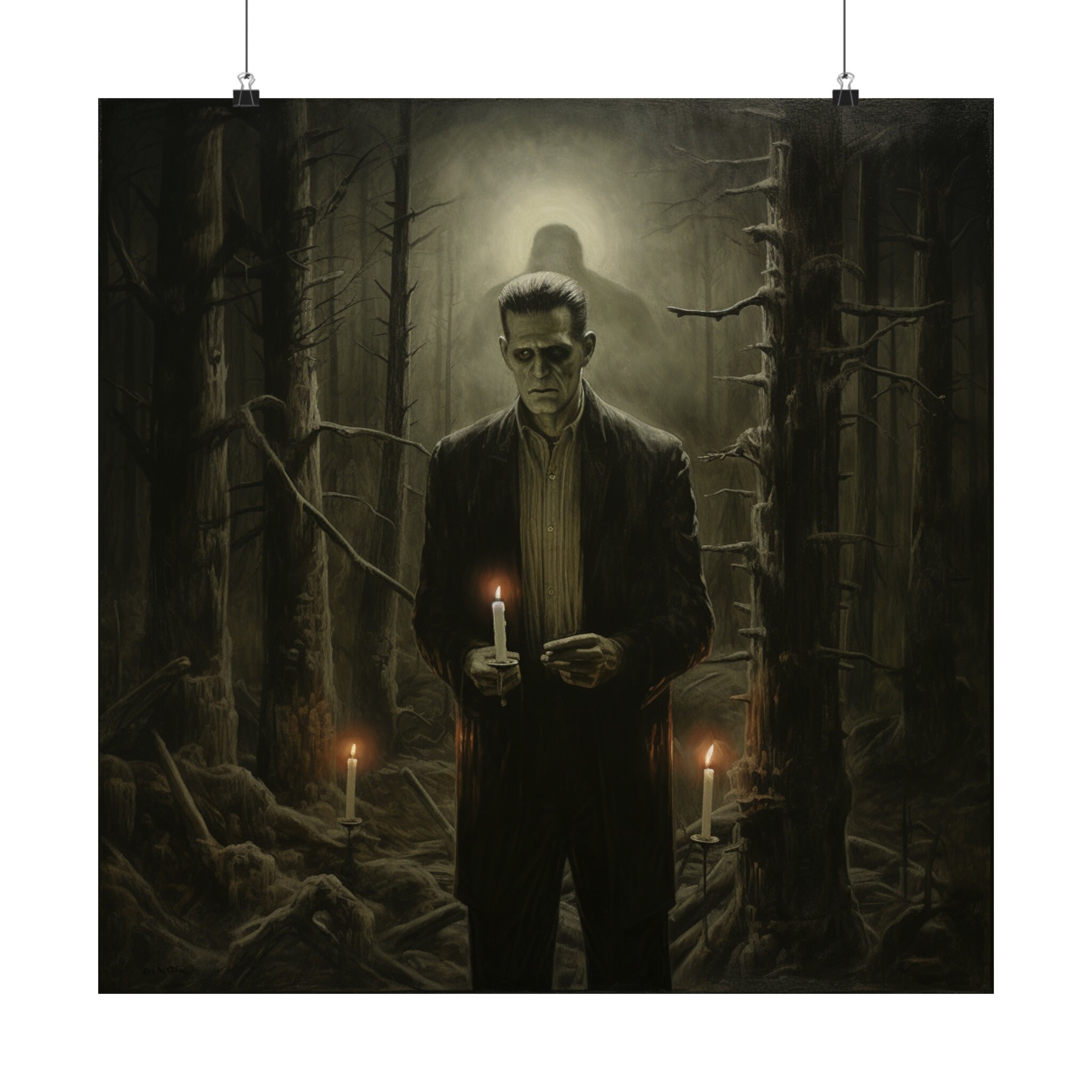 Frankenstein Oil Painting Premium Matte Vertical Poster - Etsy