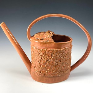 Watering Can with Flower Decorations, Pottery