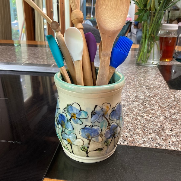 Ceramic Kitchen Utensil Holder - Etsy