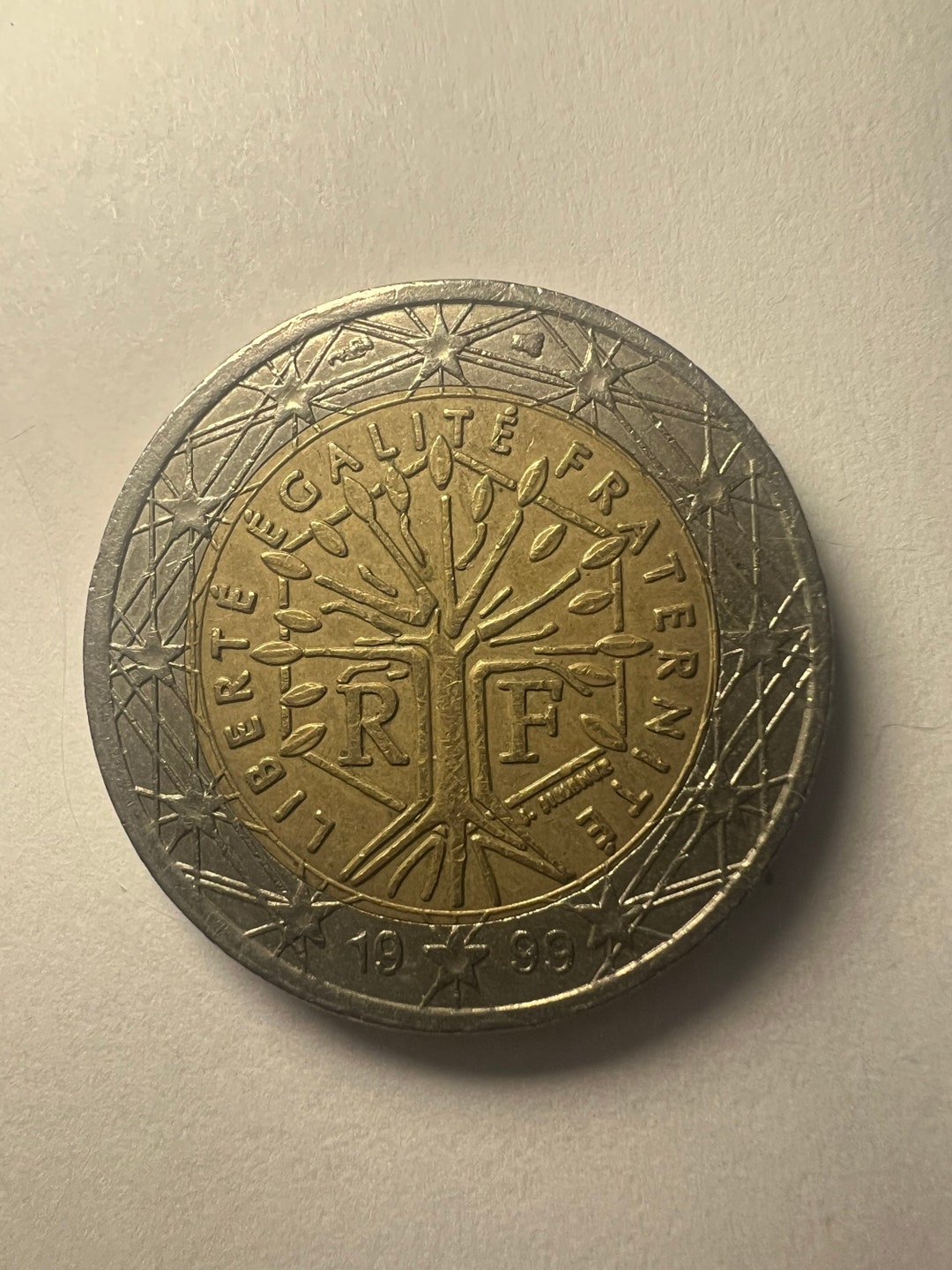 2 Euro France 1999 Rare Arbre