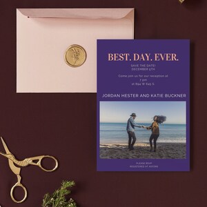 Cartão de noivado engraçado, cartão de casamento engraçado, Evite editável
