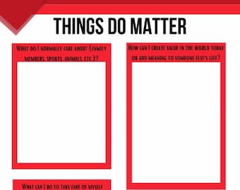 Nihilism, PTSD, Depression Mental Health Worksheet