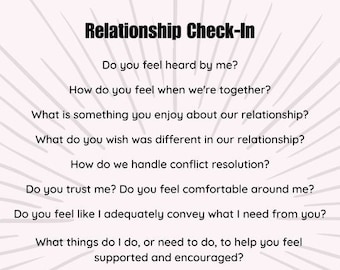 Relationship Evaluation, Mental Health, Therapy Questions