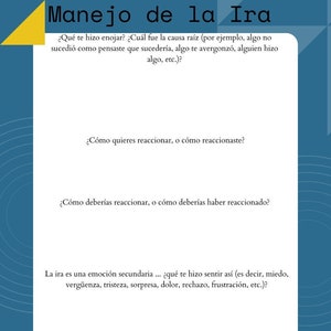 Managing Anger Spanish for Borderline, Antisocial, Bipolar Digital Worksheet