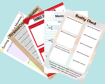 Mental Health Worksheet Bundle for Borderline, Bipolar, Antisocial, etc.
