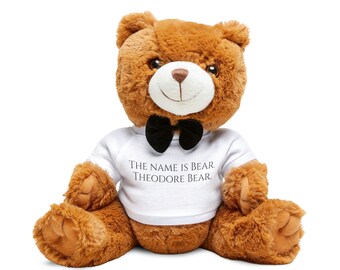 Teddy Bear with T-Shirt and Bowtie Funny
