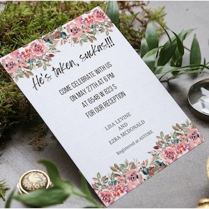 Convite de casamento digital, cartão de casamento engraçado, noivado