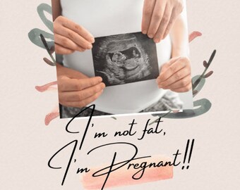 Funny Pregnancy Announcement, Editable