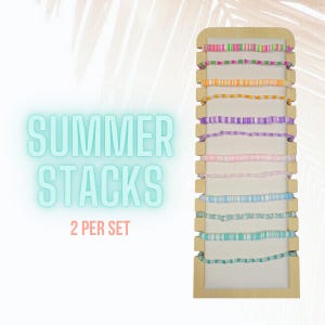 Summer Stack bracelets/ Beachy/Birthday gift/ beaded/ heishi/ clay bracelet/ friendship bracelet/ summer