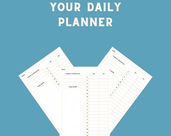 Digital Daily Planner - Organize Your Schedule Effortlessly - Daily To-Do List | Time Blocking / Time Boxing - Instant PDF Download
