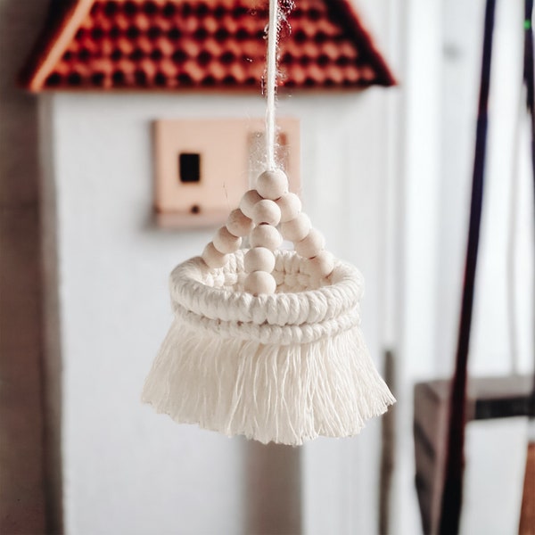 macrame chandelier for a dollhouse, Miniatures boho lamp , dollhouse accessories, mini furniture , kids room, toy for girl birthday