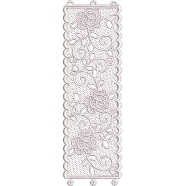 FSL Wedding Votive Candle Cover -Machine Embroidery Project Design, Freestanding Lace Candle Cover Embroidery Pattern, Instructions Included